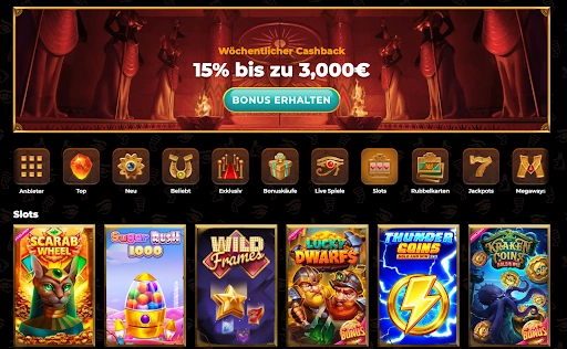 „Beliebte Spielautomaten im AmunRa Casino“